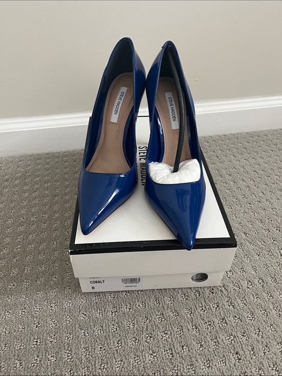 Steve Madden Shoes - Steve Madden Cobalt Patent Pointed-Toe Pumps size 8 new in box